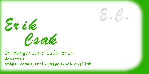 erik csak business card